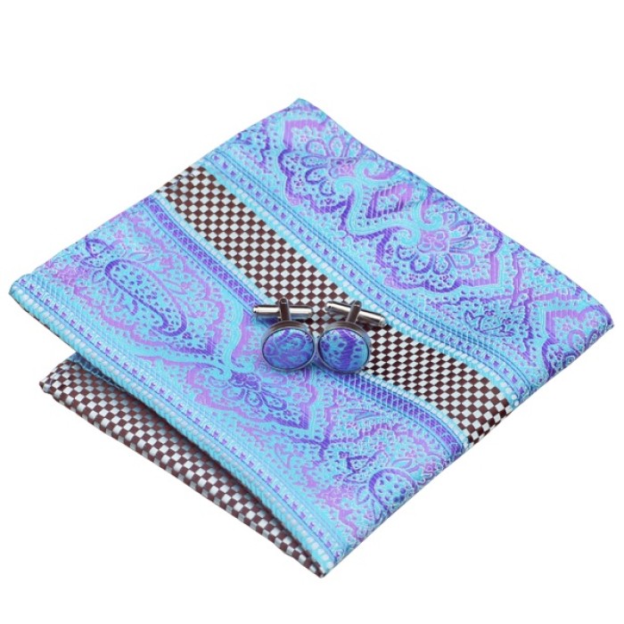Подарочный галстук бирюзовый с фиолетовым