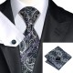 Краватка чорна з фіолетовим та білим