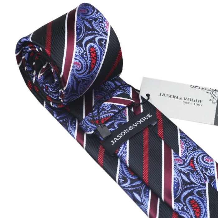 Краватка з хусткою та запонками у полоску та абстракціями