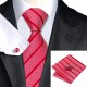 Подарочный галстук красный с черной полосочкой