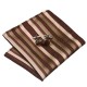 Подарунковий набір коричневий у шоколадну смужку 01
