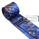 Подарункова краватка коричнева з синім та помаранчевим