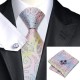 Подарочный галстук серый в узорах