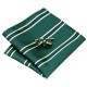 Подарункова краватка зелена з салатовим в смужку 01