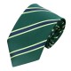 Подарункова краватка зелена з салатовим в смужку 01