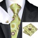 Подарочный галстук салатовый с узором