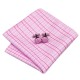 Краватка рожева з фуксією і голубим в сітку + застібки та платок