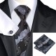 Подарочный галстук серый с черным