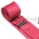 Подарочный галстук алый в бело-розовый ромбик