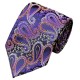 Подарочный галстук жгучий фиолетовый в узорах