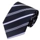Краватка темно-синя в сіру смужку