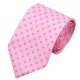 Галстук розовый в ромбик с фуксия +запонки и платок