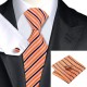 Краватка подарункова оранжева в смужку