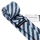 Подарочный галстук голубой в полоску и горошек