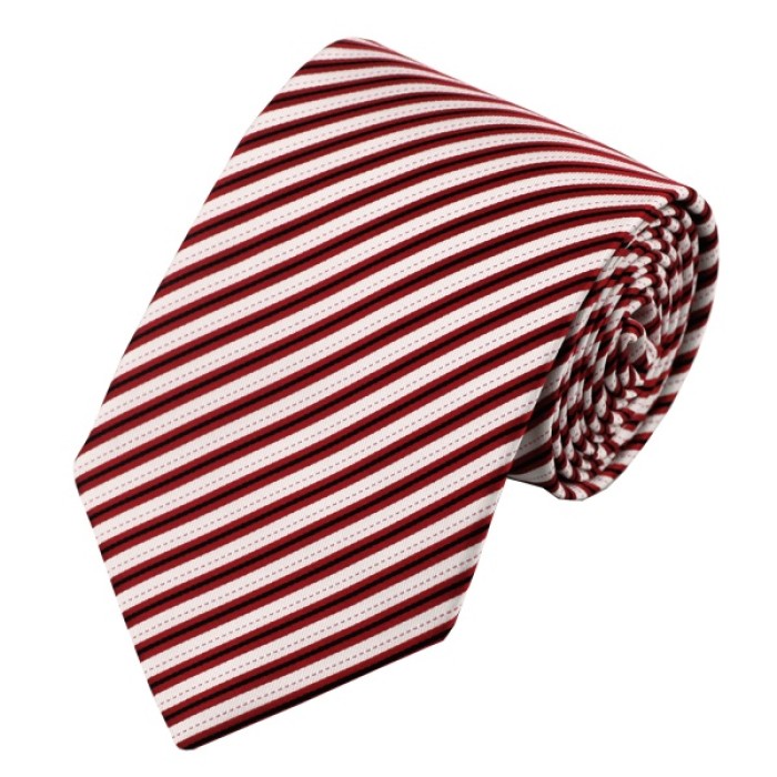 Подарочный галстук в полоску с красным