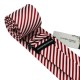 Подарочный галстук в полоску с красным