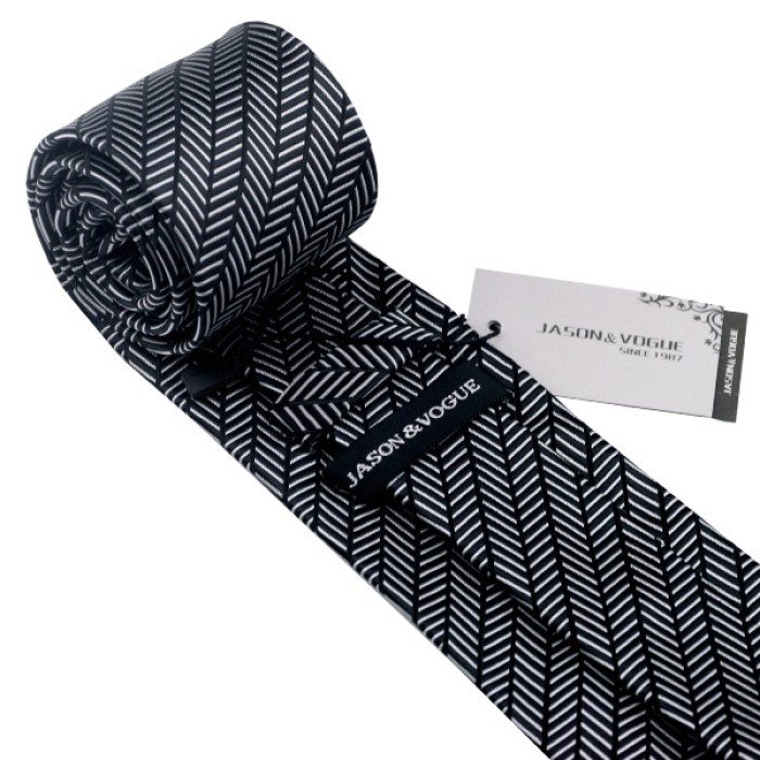 Краватка подарункова чорна з узором