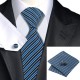 Подарунковий краватка з відтінками синього та білим у смужку