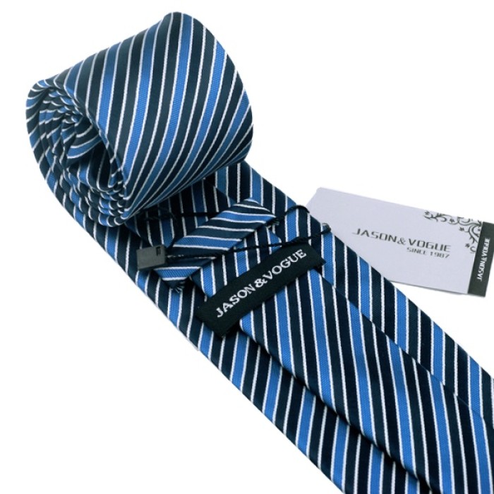 Подарунковий краватка з відтінками синього та білим у смужку