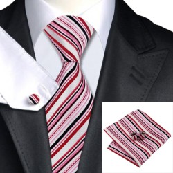Подарочный галстук в узкую полосочку