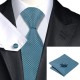 Подарочный галстук голубой в ромбик (JASON＆VOGUE)