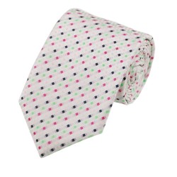 Подарункова краватка салатова з рожевим