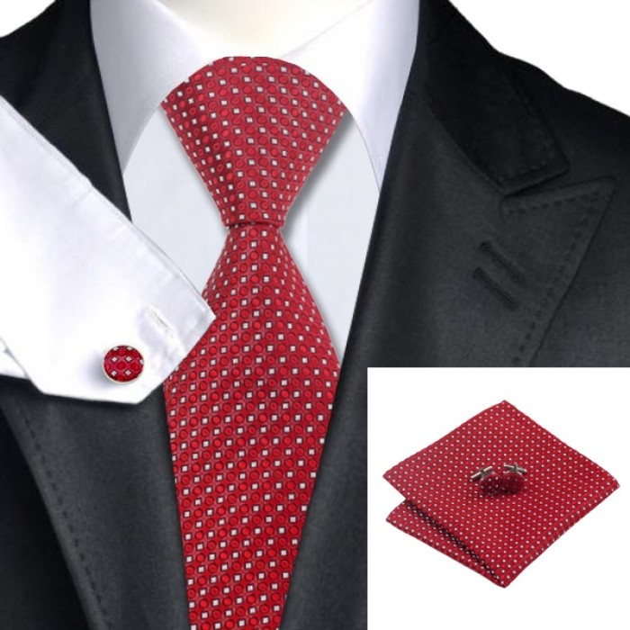 Подарункова краватка червона в узорах