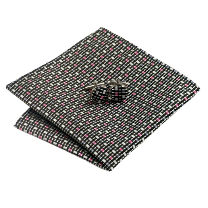 Краватка подарункова в рожевий квадратик