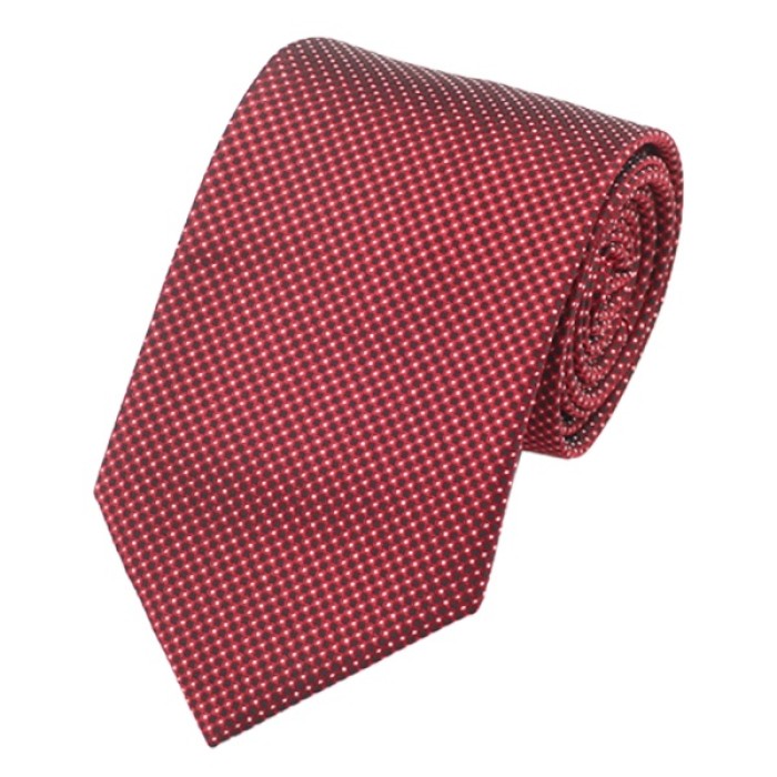 Подарочный галстук красный в однообразном узоре