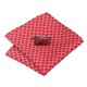 Подарочный галстук красный с белым в квадратик