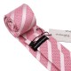Подарункова краватка рожева з білим в полоску