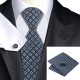 Подарочный галстук синий с красивым узором