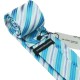 Краватка подарункова бірюзова з блакитним в смужку