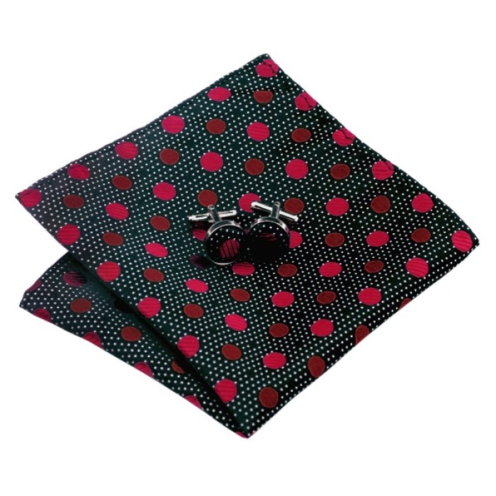 Подарочный набор черный в красный горошек