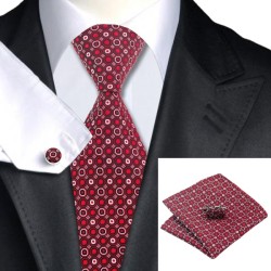Подарочный галстук красный в горошек