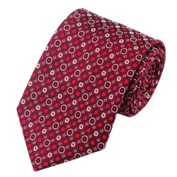 Подарочный галстук красный в горошек