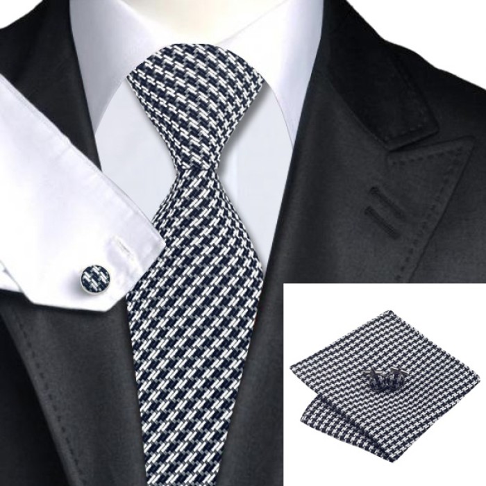 Подарункова краватка чорно-біла оригінальна