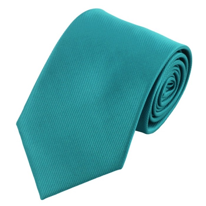 Краватка синьо-зеленого кольору класична + платок і запінки