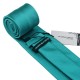 Галстук сине-зеленого цвета классический +платок и запонки