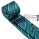 Краватка подарункова синьо-зелена в смужку