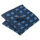Краватка подарункова синя з бірюзовим квіткою