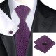 Краватка подарункова з фіолетовим в кружки
