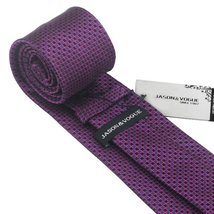 Краватка подарункова з фіолетовим в кружки