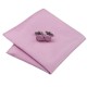 Галстук розовый с серым + платок и запонки