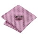 Подарункова краватка рожева з сірим