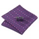 Краватка подарункова фуксія з фіолетовим в горошок