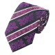 Краватка фуксія з візерунками + хустка та запонки