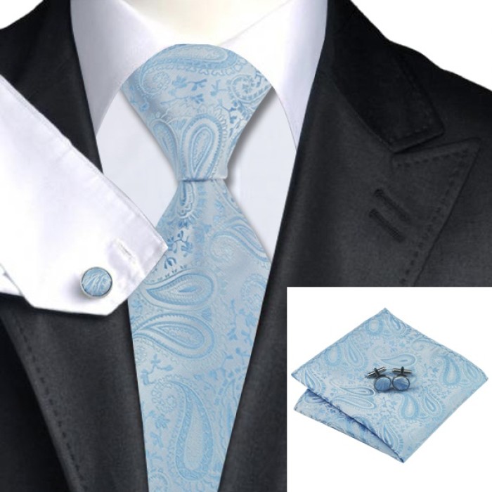 Краватка подарункова голуба в узорах