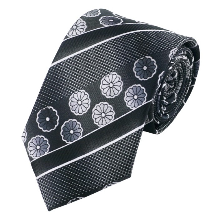Подарочный галстук с цветком и полоской