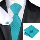 Подарункова краватка бірюзова у квадратик